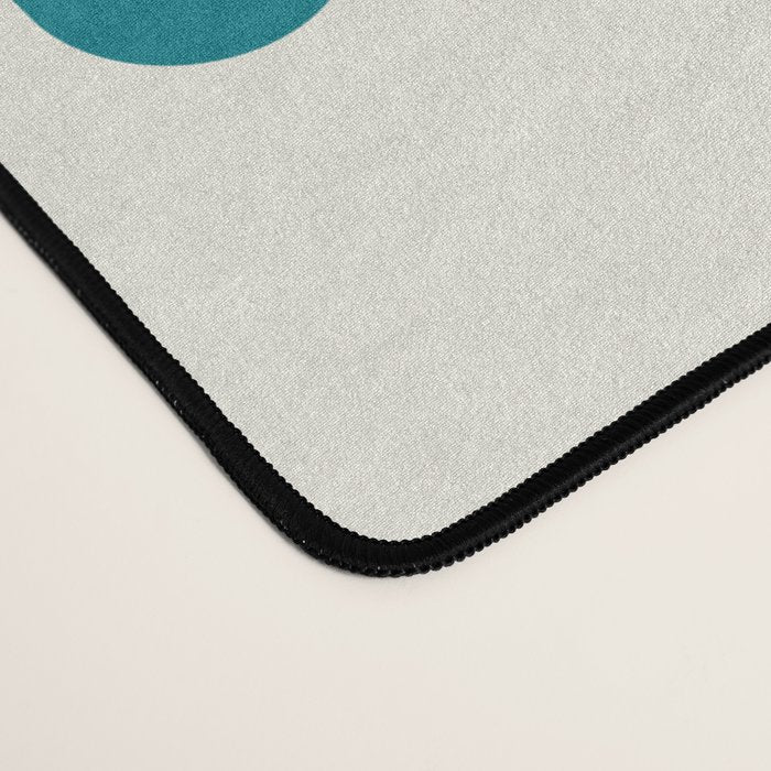 Mid Century Modern Abstract Piquet Multi Pattern in Moroccan Mustard Olive Blue Orange Cream Desk Mat Gallery Image 4