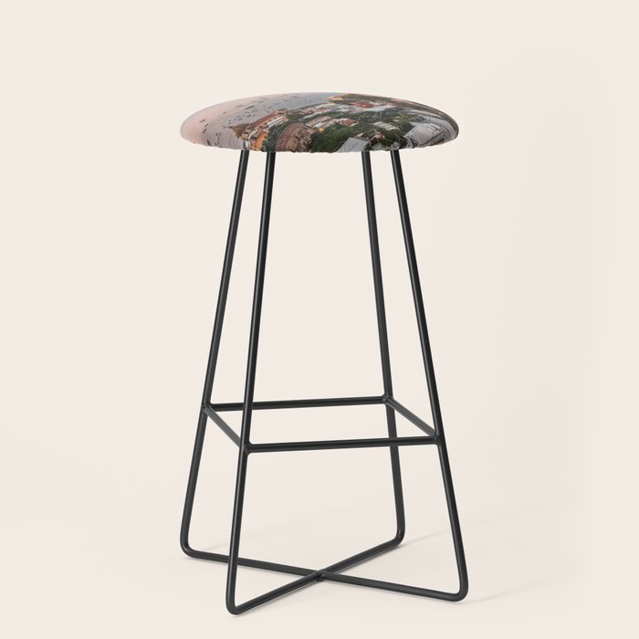 Positano by Night - Italy Europe Travel Photography - Nautical Amalfi Photo Art Print - Pastel Color Stool Gallery Image 1