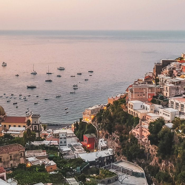 Positano by Night - Italy Europe Travel Photography - Nautical Amalfi Photo Art Print - Pastel Color Coffee Mug Gallery Image 2