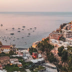 Positano by Night - Italy Europe Travel Photography - Nautical Amalfi Photo Art Print - Pastel Color Coffee Mug Gallery Image 2