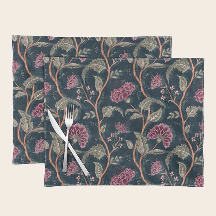 Indienne Vine - Midnight Velvet  Placemat Gallery Image 1