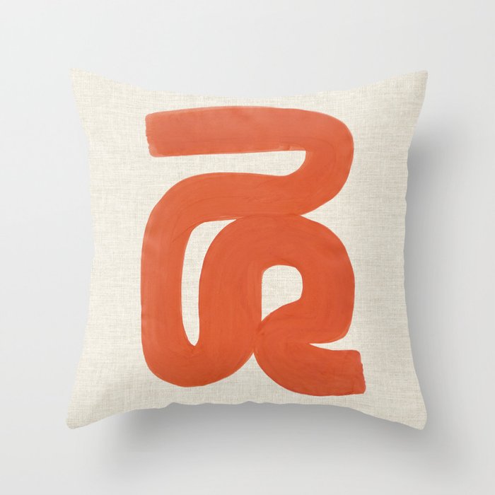 Orange River Bend Throw Pillow Gallery Image 1