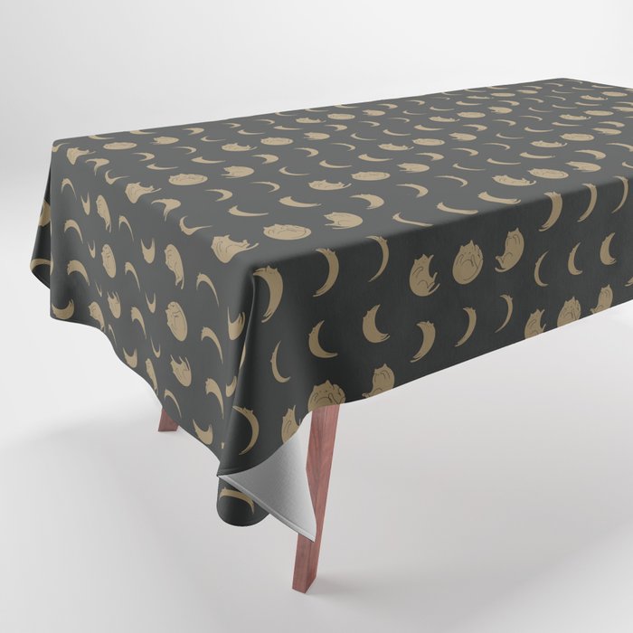 Cat Landscape 136: Cat Moon Tablecloth Gallery Image 1