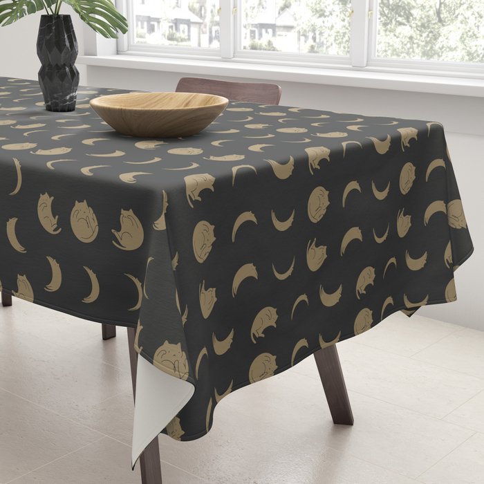 Cat Landscape 136: Cat Moon Tablecloth Gallery Image 3