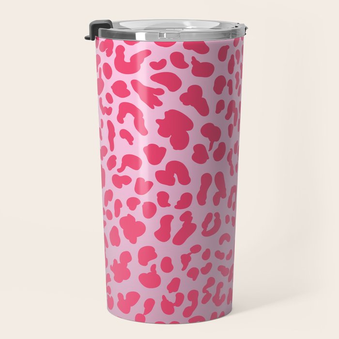 Candy Pink Leopard Travel Mug Gallery Image 3