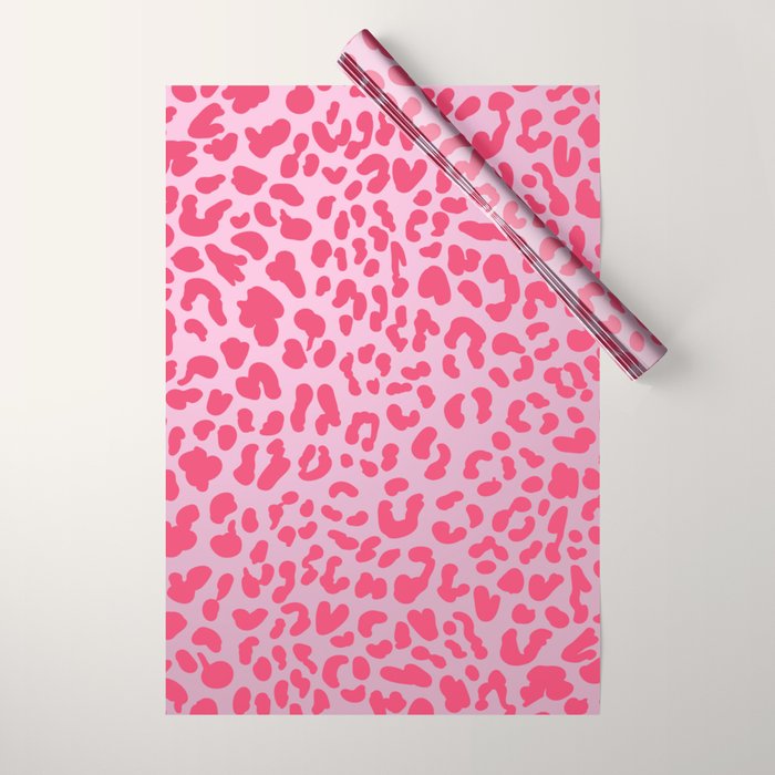 Candy Pink Leopard Wrapping Paper Gallery Image 1