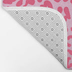Candy Pink Leopard Bath Mat Gallery Image 2