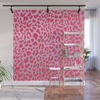 Candy Pink Leopard Wall Mural Gallery Image 1