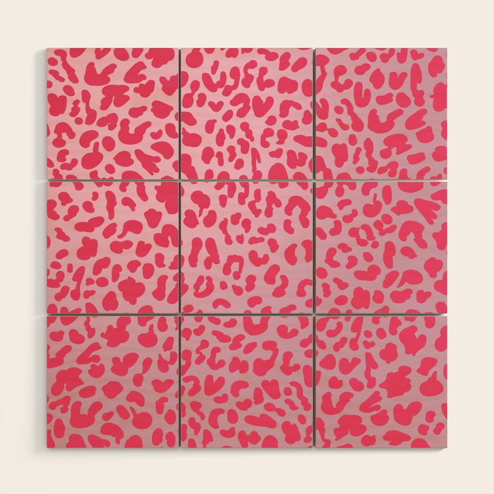 Candy Pink Leopard Wood Wall Art Gallery Image 1