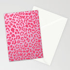 Candy Pink Leopard Stationery Card Gallery Image 2