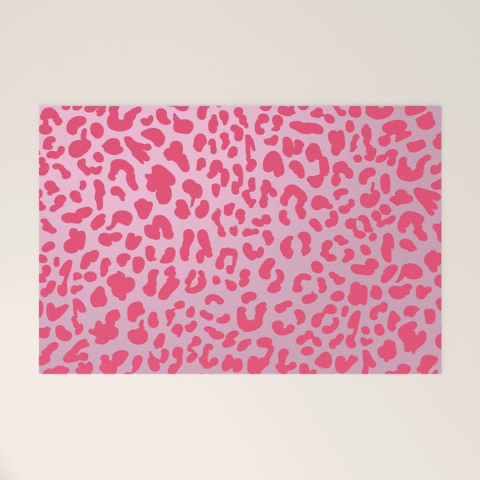 Candy Pink Leopard Welcome Mat Gallery Image 1
