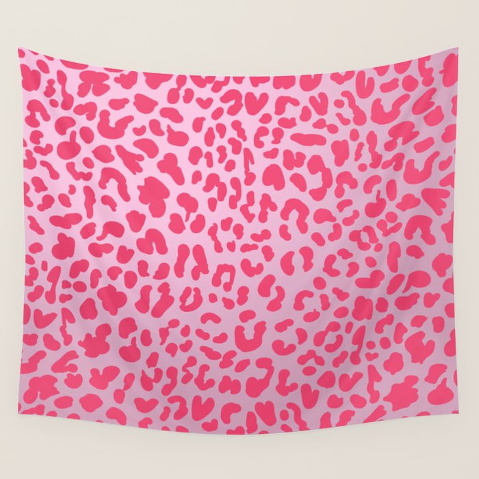 Candy Pink Leopard Wall Tapestry Gallery Image 4