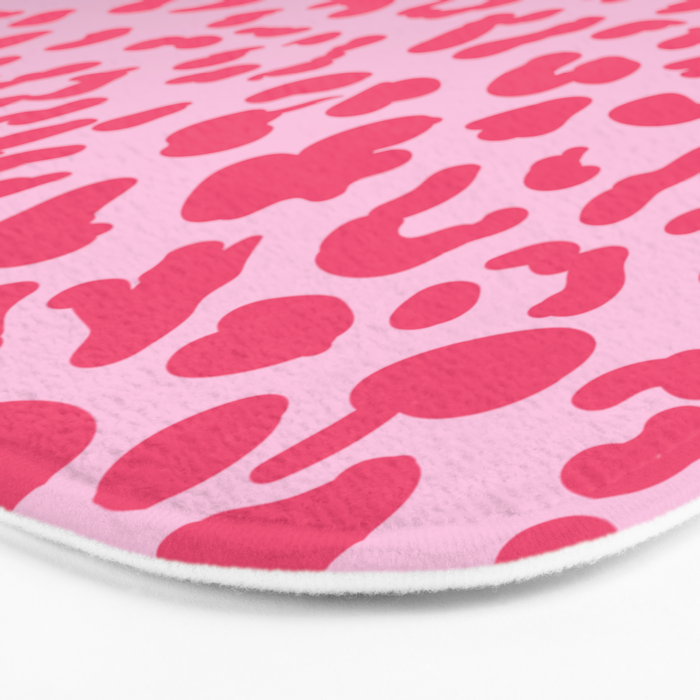 Candy Pink Leopard Bath Mat Gallery Image 3