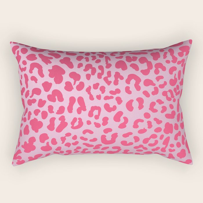 Candy Pink Leopard Rectangular Pillow Gallery Image 2