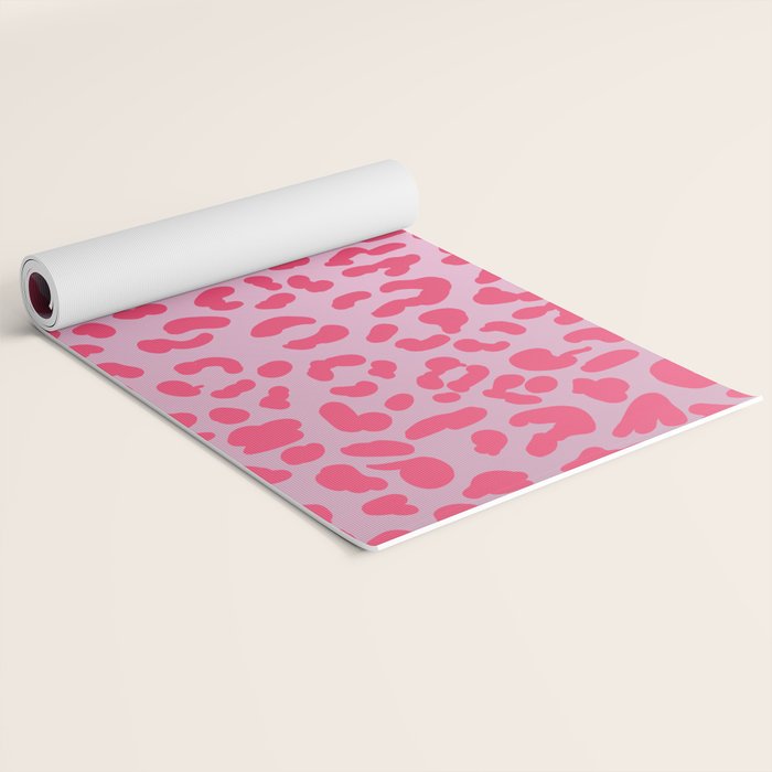 Candy Pink Leopard Yoga Mat Gallery Image 2