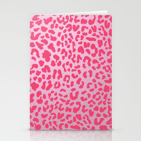 Candy Pink Leopard Stationery Card Gallery Image 2