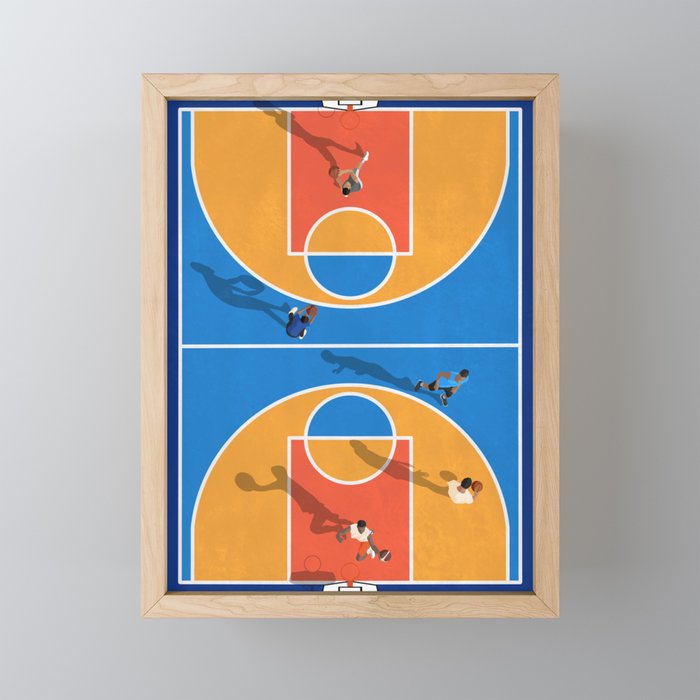Basketball Colors | Street Court  Mini Art Print Gallery Image 1