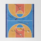 Basketball Colors | Street Court  Throw Blanket Gallery Image 2