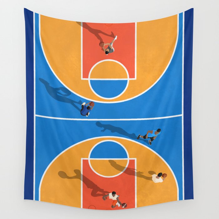 Basketball Colors | Street Court  Wall Tapestry Gallery Image 4