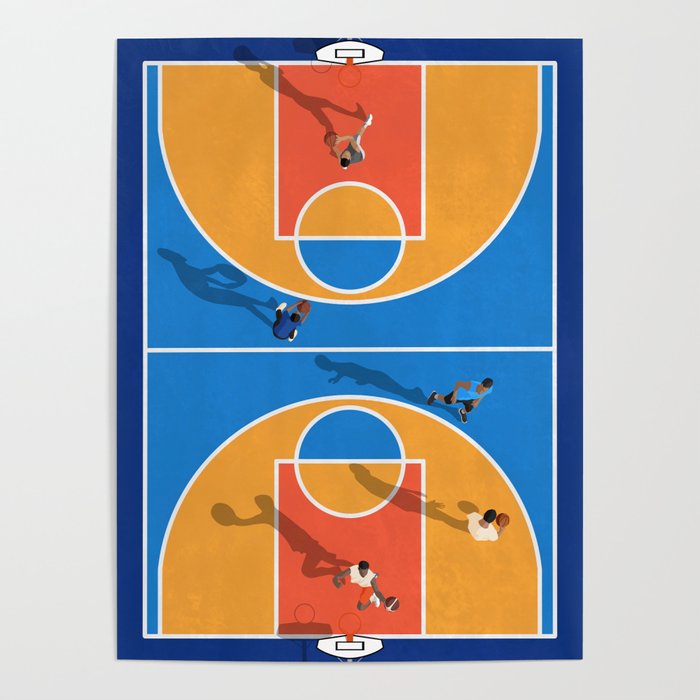 Basketball Colors | Street Court  Poster Gallery Image 1