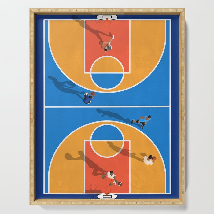 Basketball Colors | Street Court  Serving Tray Gallery Image 1