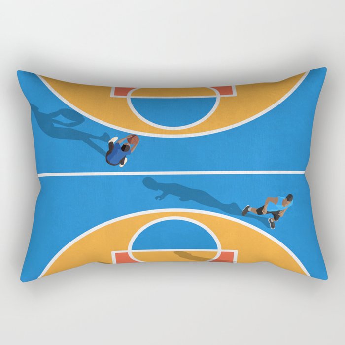 Basketball Colors | Street Court  Rectangular Pillow Gallery Image 2
