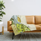 home is where you park it // wandering in new zealand // retro surf art by surfy birdy Throw Blanket Gallery Image 1