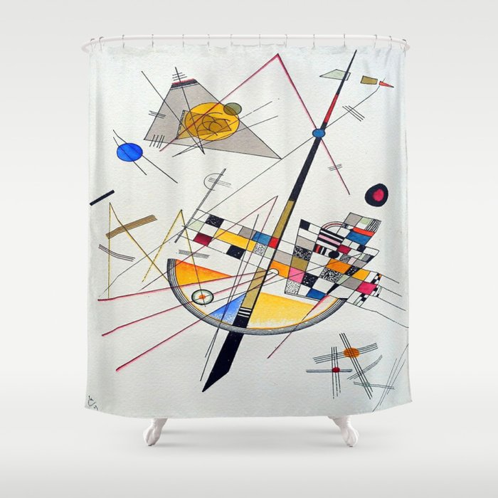 Wassily Kandinsky Delicate Tension Shower Curtain Gallery Image 1