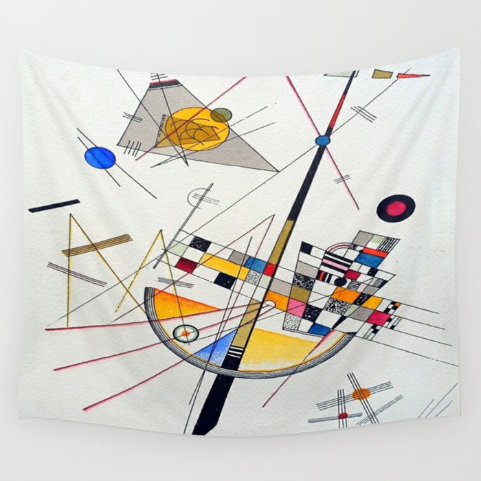 Wassily Kandinsky Delicate Tension Wall Tapestry Gallery Image 4