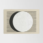 Circle black and white Stripes Rug Gallery Image 2
