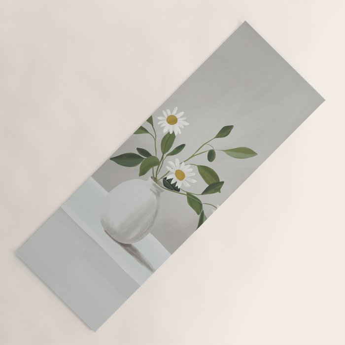 Minimalist Daisy Flowers Yoga Mat Gallery Image 1