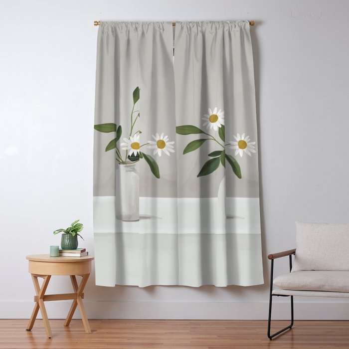 Minimalist Daisy Flowers Window Curtain Gallery Image 5