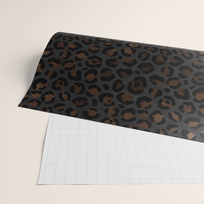 Beautiful Black Leopard Design Pattern Wrapping Paper Gallery Image 2