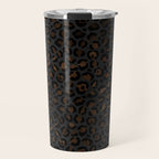 Beautiful Black Leopard Design Pattern Travel Mug Gallery Image 1
