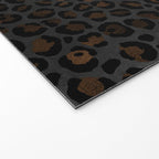 Beautiful Black Leopard Design Pattern Welcome Mat Gallery Image 2