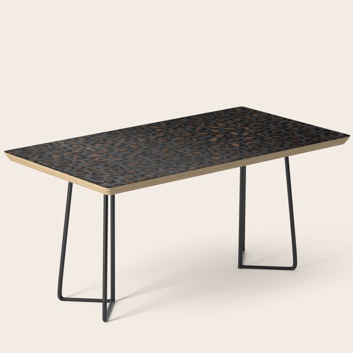 Beautiful Black Leopard Design Pattern Coffee Table Gallery Image 1