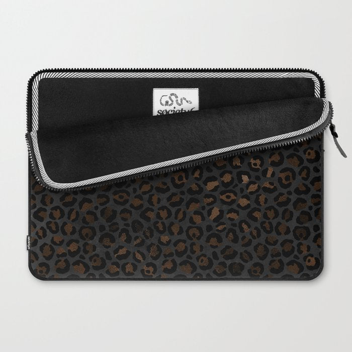 Beautiful Black Leopard Design Pattern Laptop Sleeve Gallery Image 2
