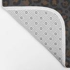 Beautiful Black Leopard Design Pattern Bath Mat Gallery Image 2
