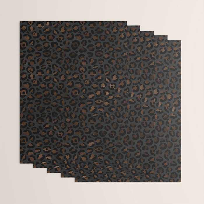 Beautiful Black Leopard Design Pattern Wrapping Paper Gallery Image 3