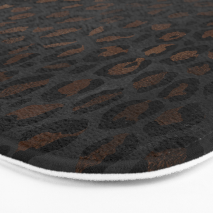 Beautiful Black Leopard Design Pattern Bath Mat Gallery Image 3