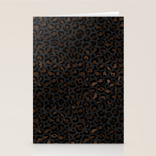 Beautiful Black Leopard Design Pattern Stationery Card Gallery Image 2