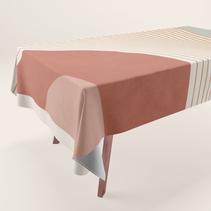 Modern Abstract Minimal Shapes 104 Tablecloth Gallery Image 1