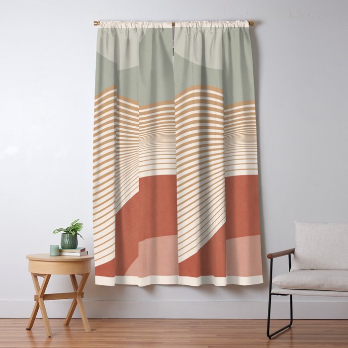 Modern Abstract Minimal Shapes 104 Window Curtain Gallery Image 5