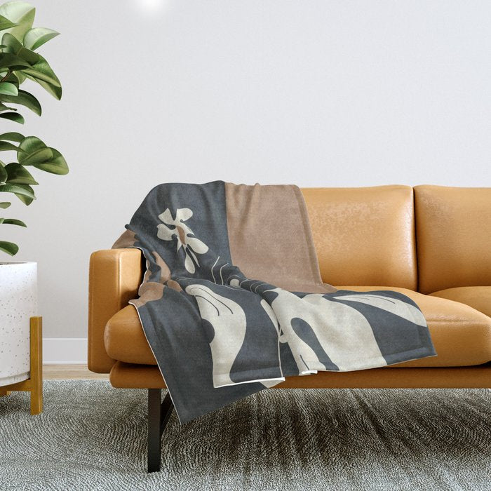 Harmony in Bloom 1 Throw Blanket Gallery Image 1