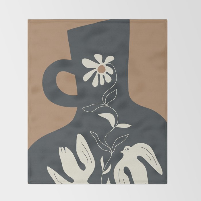 Harmony in Bloom 1 Throw Blanket Gallery Image 2