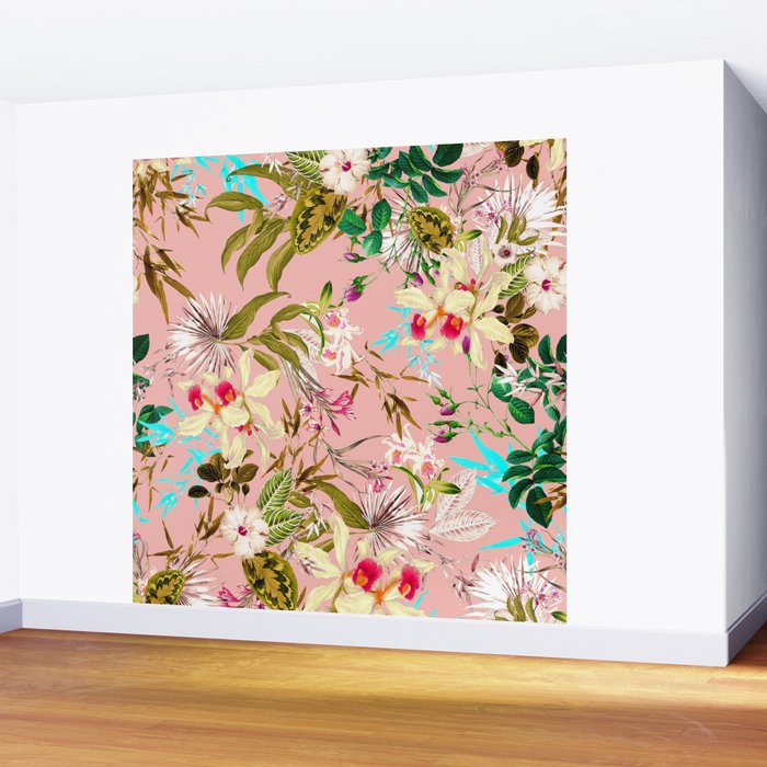 Gardenia | Vintage Botanical Nature Pattern | Blush Boho Plants Garden Floral Wall Mural Gallery Image 2
