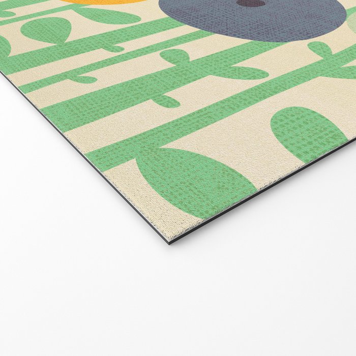 Cat in flower garden Welcome Mat Gallery Image 2