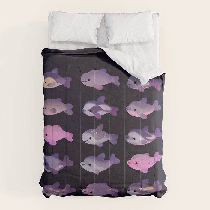 Dolphin Day - dark Comforter Gallery Image 1