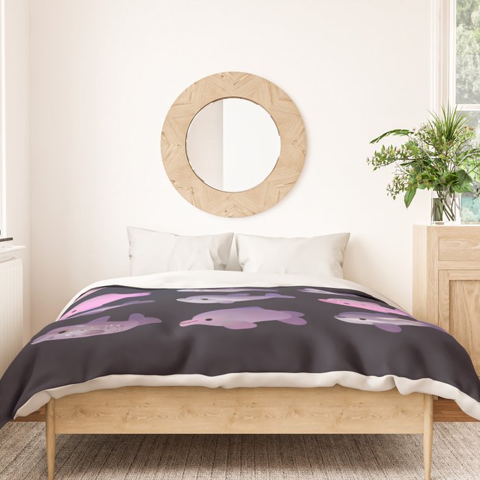 Dolphin Day - dark Duvet Cover Gallery Image 3