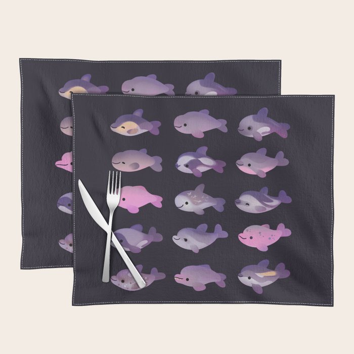 Dolphin Day - dark Placemat Gallery Image 1